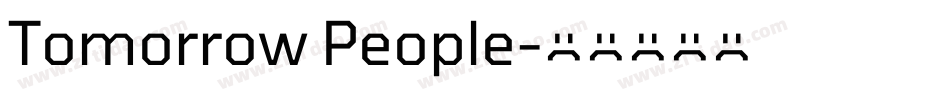 Tomorrow People字体转换